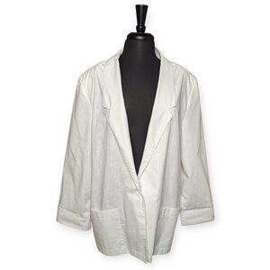 Vintage Cricket Lane White Long Sleeve Blazer Size 20W